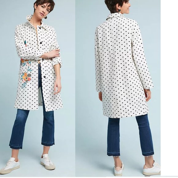Anthropologie Jackets & Blazers - Anthropologie Polka Dot Peacoat nwt